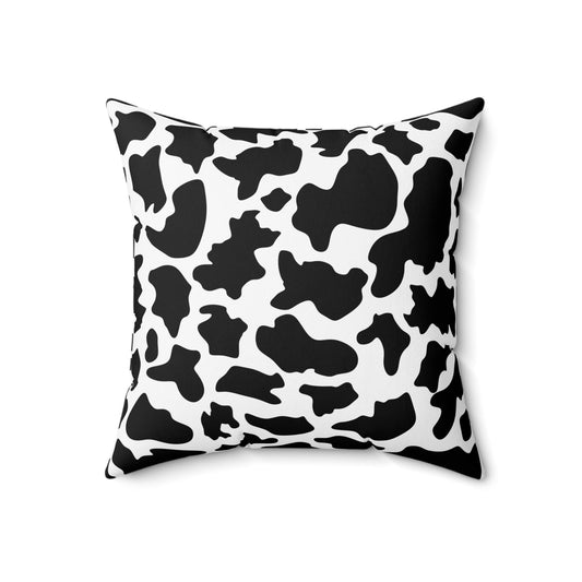Western Halloween Pillow with Groovy Ghost Cowboy and Cow Print: Feeling Ghostly