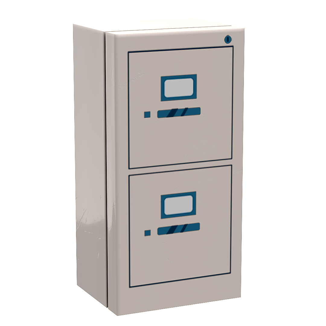 Filing Cabinet for Minifigs made using LEGO parts - B3 Customs