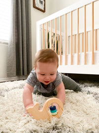 Whale Wooden Baby Rattle - BIG FRENCHIES