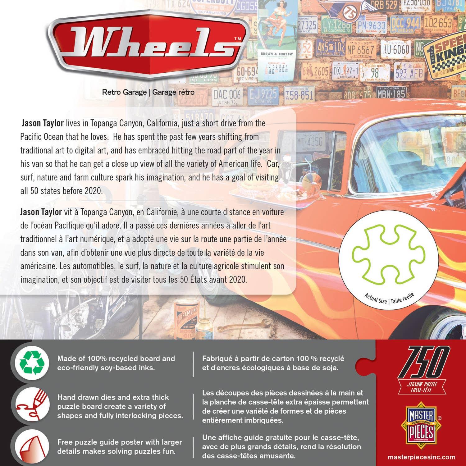 Wheels - Retro Garage 750 Piece Puzzle by Masterpieces Puzzles - BIG FRENCHIES