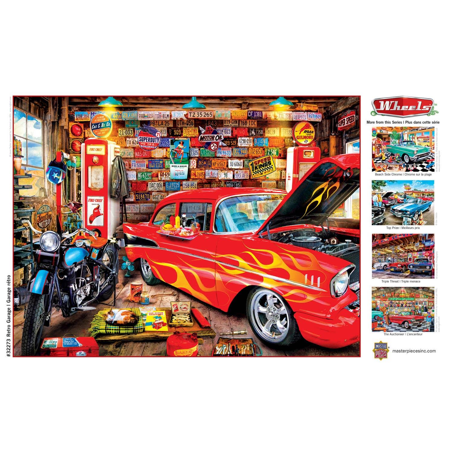 Wheels - Retro Garage 750 Piece Puzzle by Masterpieces Puzzles - BIG FRENCHIES