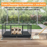 42" Stackable Dog Crate 43S+WHLP02
