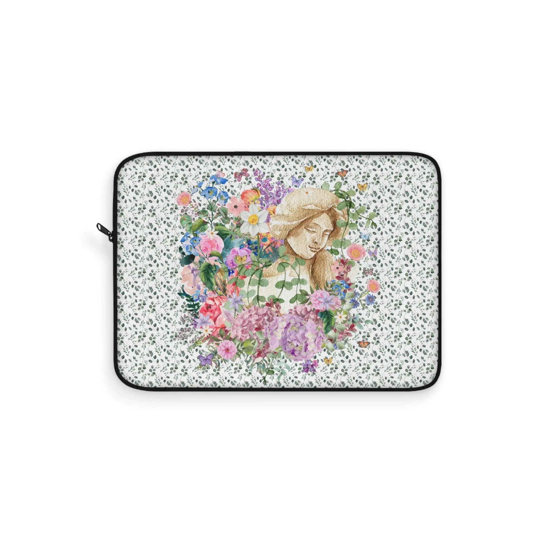 Whimsigoth Laptop Sleeve with Floral Art History Aesthetic - BIG FRENCHIES