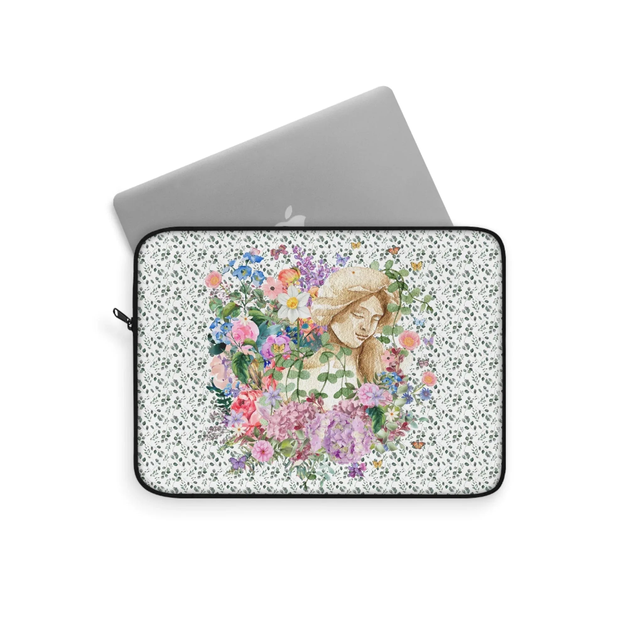 Whimsigoth Laptop Sleeve with Floral Art History Aesthetic - BIG FRENCHIES