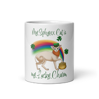 "MY SPHYNX IS MY LUCKY CHARM" COFFEE MUG