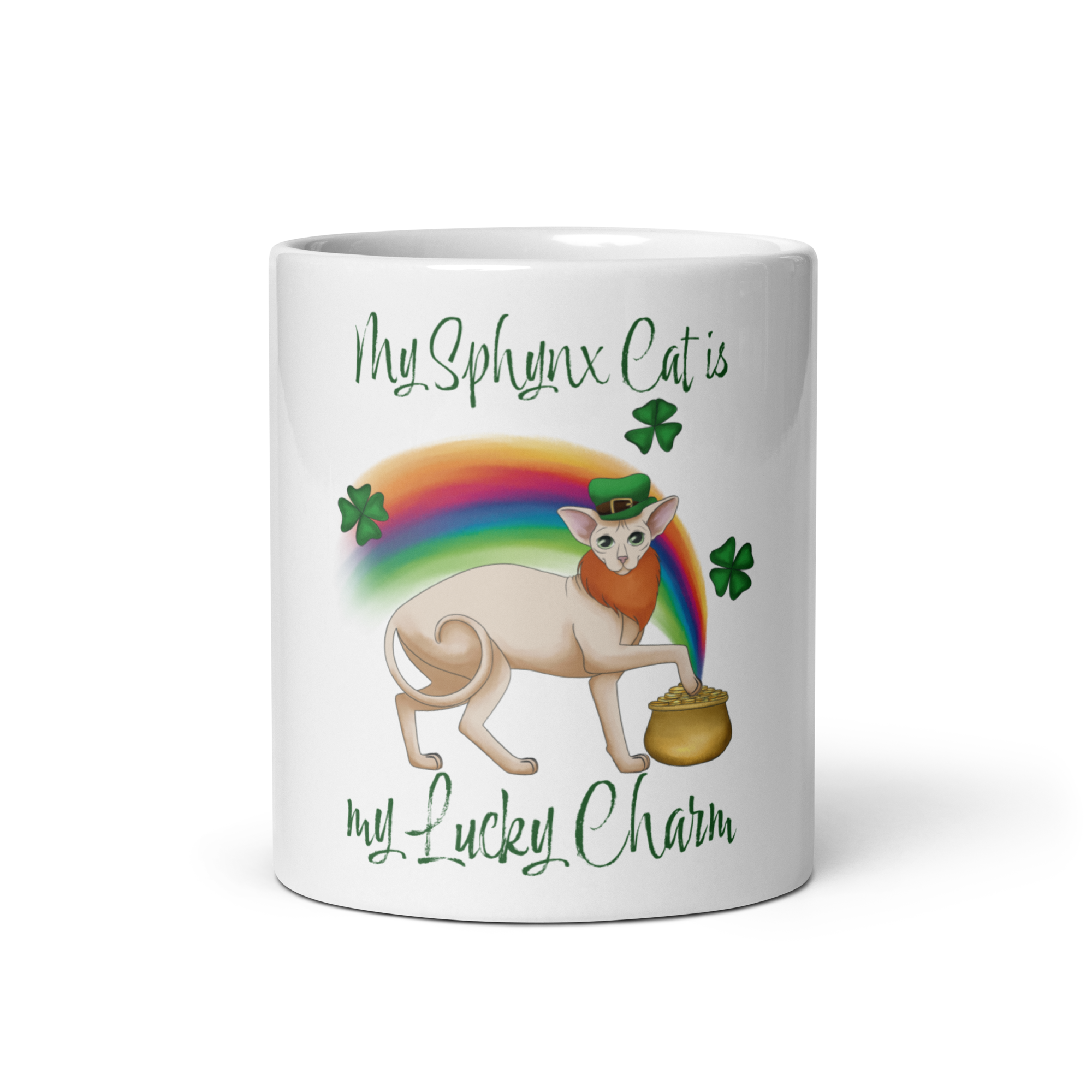 "MY SPHYNX IS MY LUCKY CHARM" COFFEE MUG