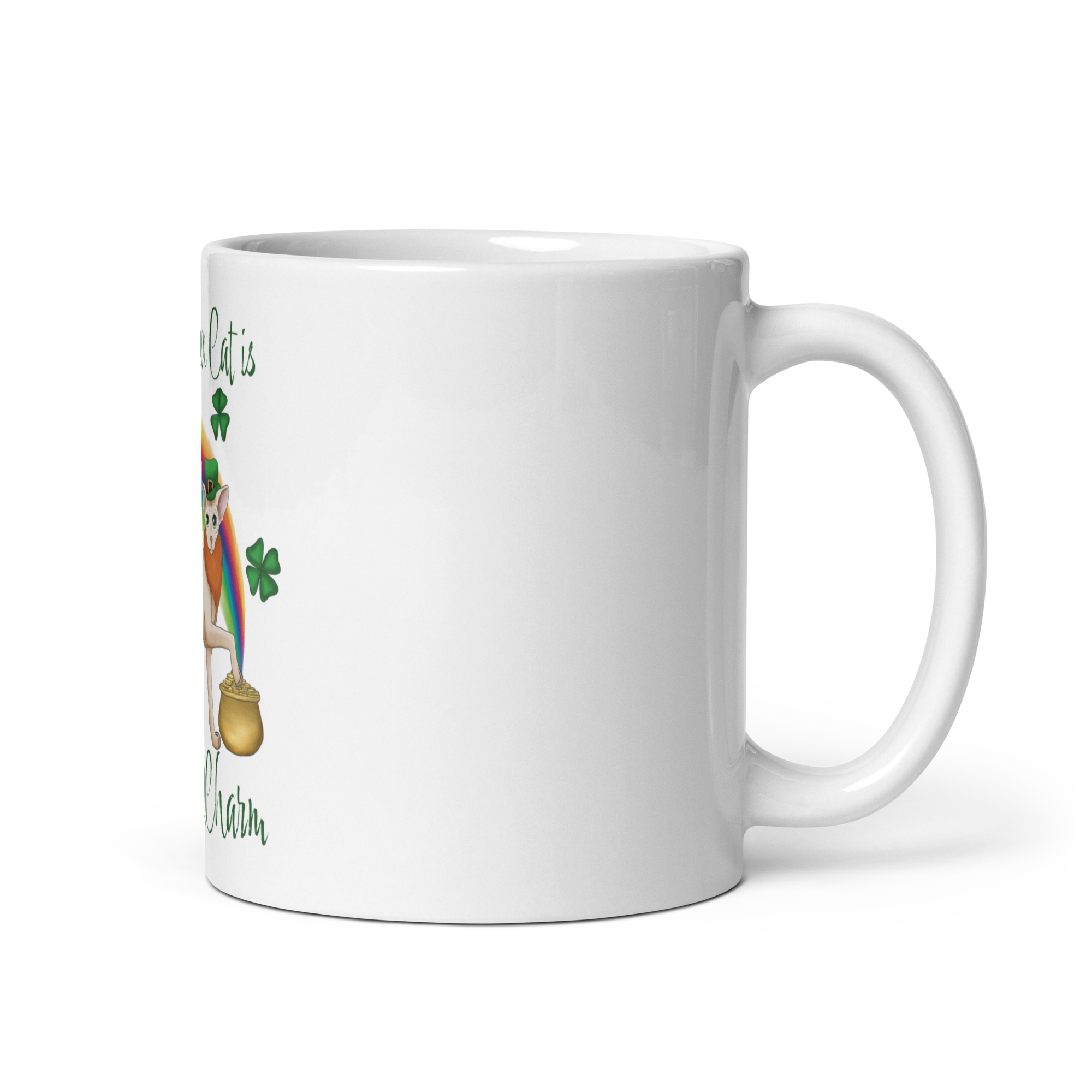 "MY SPHYNX IS MY LUCKY CHARM" COFFEE MUG
