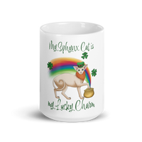 "MY SPHYNX IS MY LUCKY CHARM" COFFEE MUG