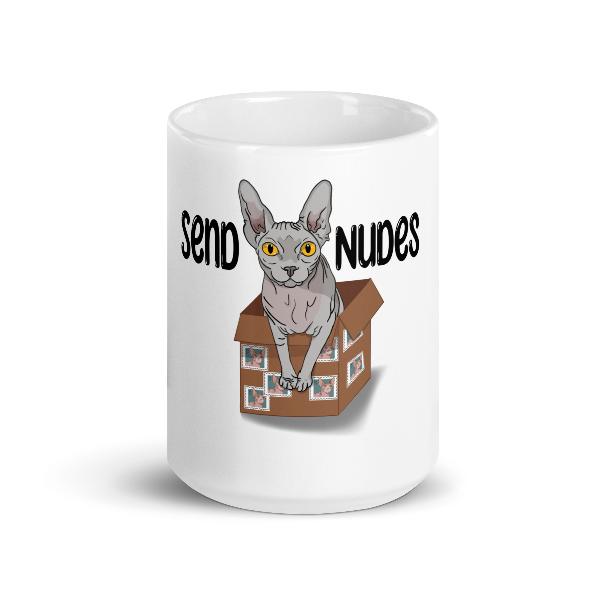 "SEND NUDES" SPHYNX COFFEE MUG