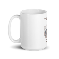 "WOMAN CAN'T SURVIVE ON COFFEE ALONE" COFFEE MUG