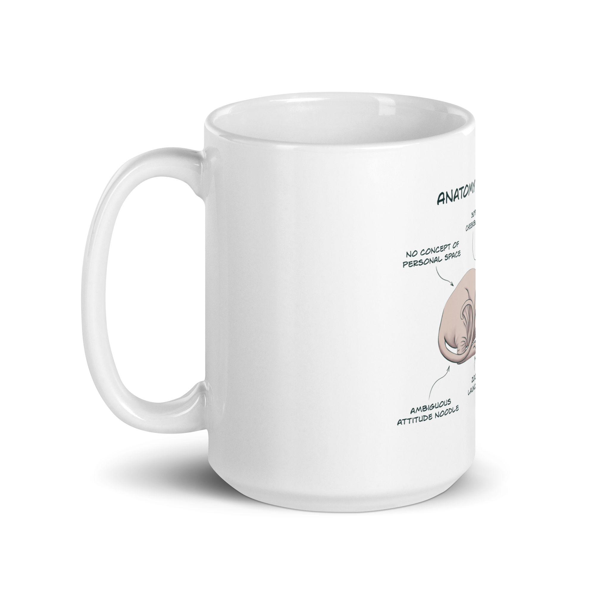 "ANATOMY OF A SPHYNX CAT" COFFEE MUG