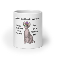 "DITCHED PRINCE CHARMING & GOT A SPHYNX" MUG