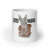 "SEND NUDES" SPHYNX COFFEE MUG