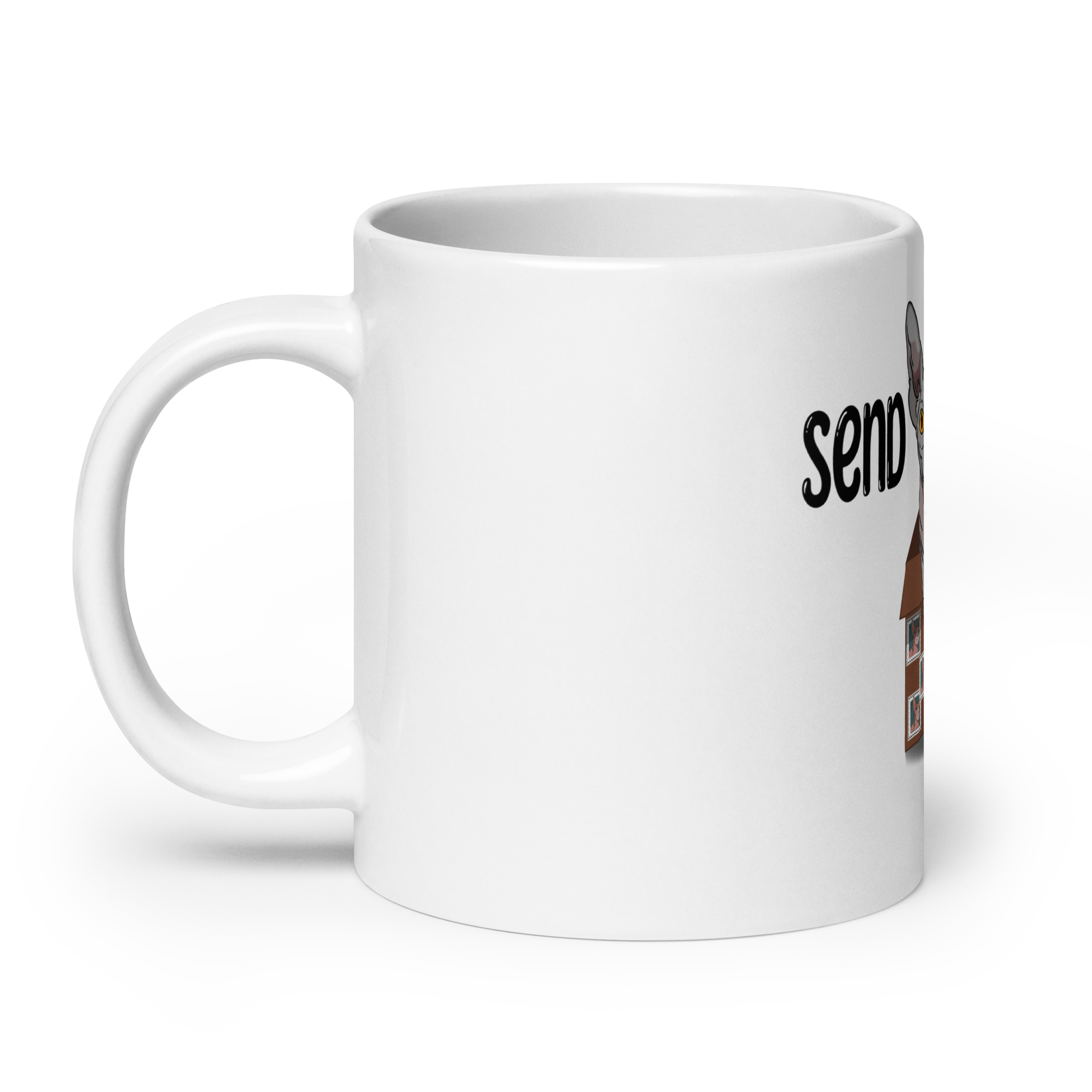 "SEND NUDES" SPHYNX COFFEE MUG