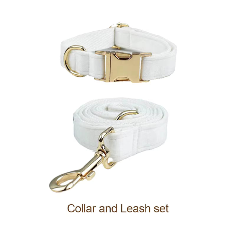 Personalized White Wedding Velvet Classic Set