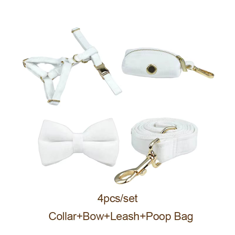 Personalized White Wedding Velvet Classic Set