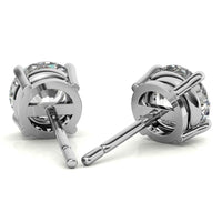 3.50 CTW Lab-Grown Round Diamond Stud Earrings in 14k Gold – E-F/VS AGI Certified