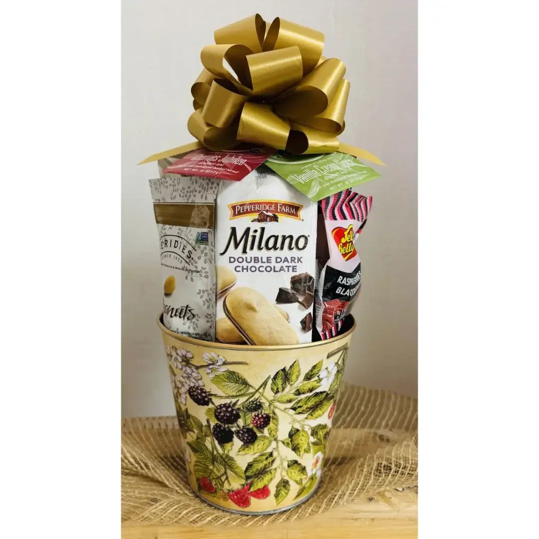 Jenny's Small Berry Gift Tin Basket - Gourmet Snacks in Reusable Berry Tin - BIG FRENCHIES