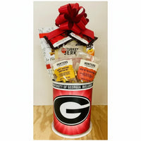 Georgia Bulldogs Gift Tin Basket - Gourmet Snacks - Made in USA - BIG FRENCHIES