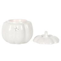 White Autumn and Fall Pumpkin Halloween Oil Burner - BIG FRENCHIES
