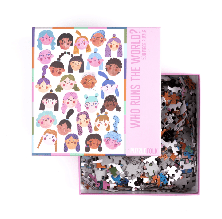 Who Runs The World? 500 Piece Puzzle by Puzzlefolk | Empowering Women Jigsaw Puzzle
