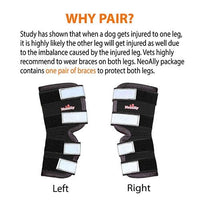 NeoAlly Dog Rear Leg Hock Brace with Safety Reflective Straps for Large Dogs [Long Version]