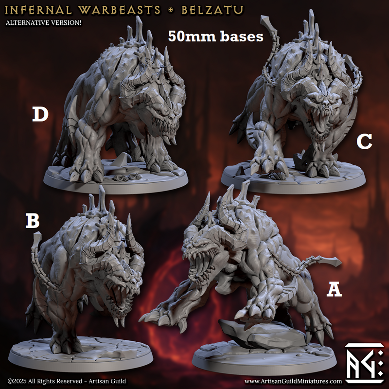 Wild Belzatu (Infernal Warbeasts)-3D Printed Miniatures-BIG FRENCHIES-All Systems Go Games