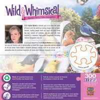 Wild & Whimsical - Garden Party 300 Piece EZ Grip Puzzle by MasterPieces | Cute Birds Tea Time Jigsaw Puzzle - BIG FRENCHIES