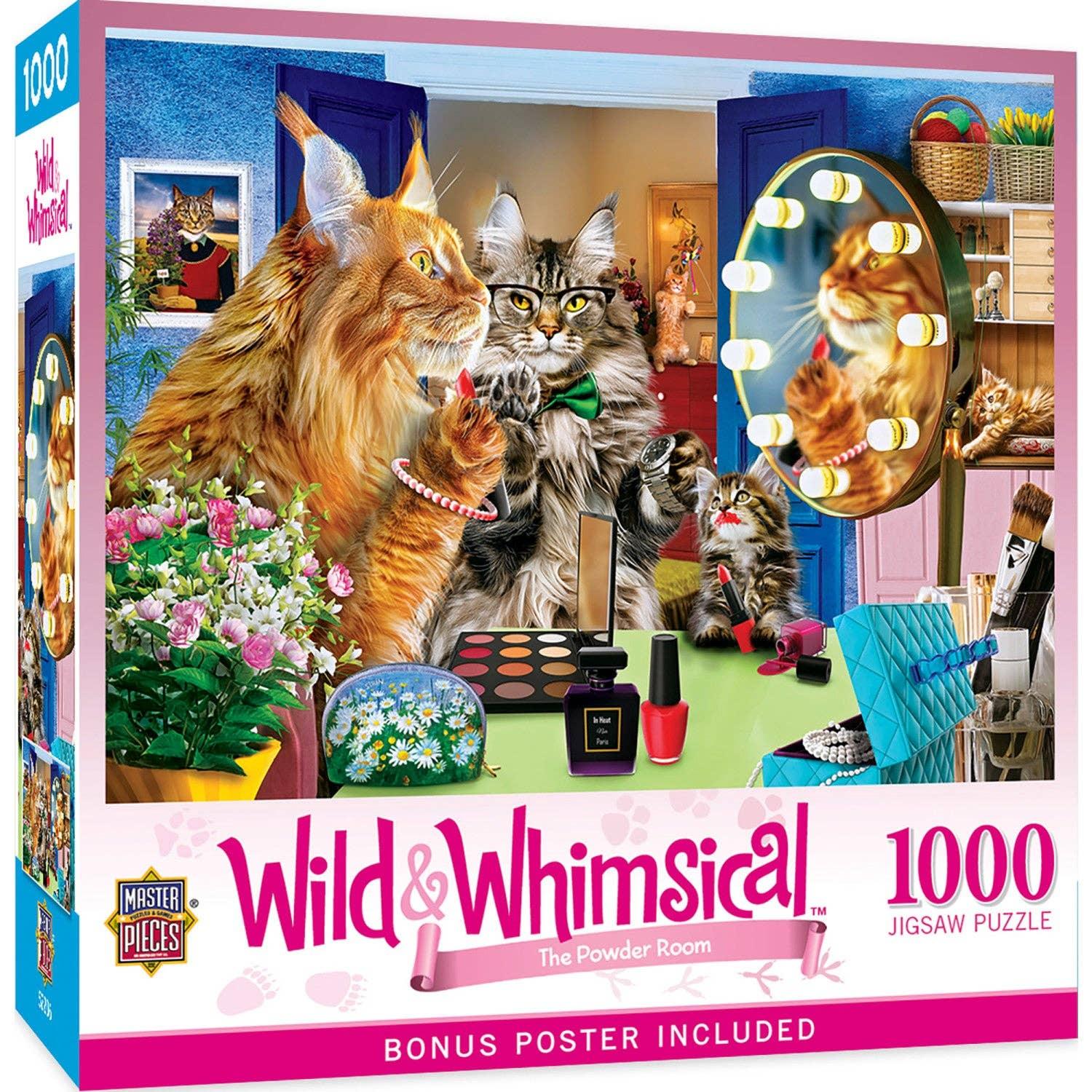 Wild & Whimsical - The Powder Room 1000 Piece Jigsaw Puzzle by Masterpieces Puzzles - BIG FRENCHIES