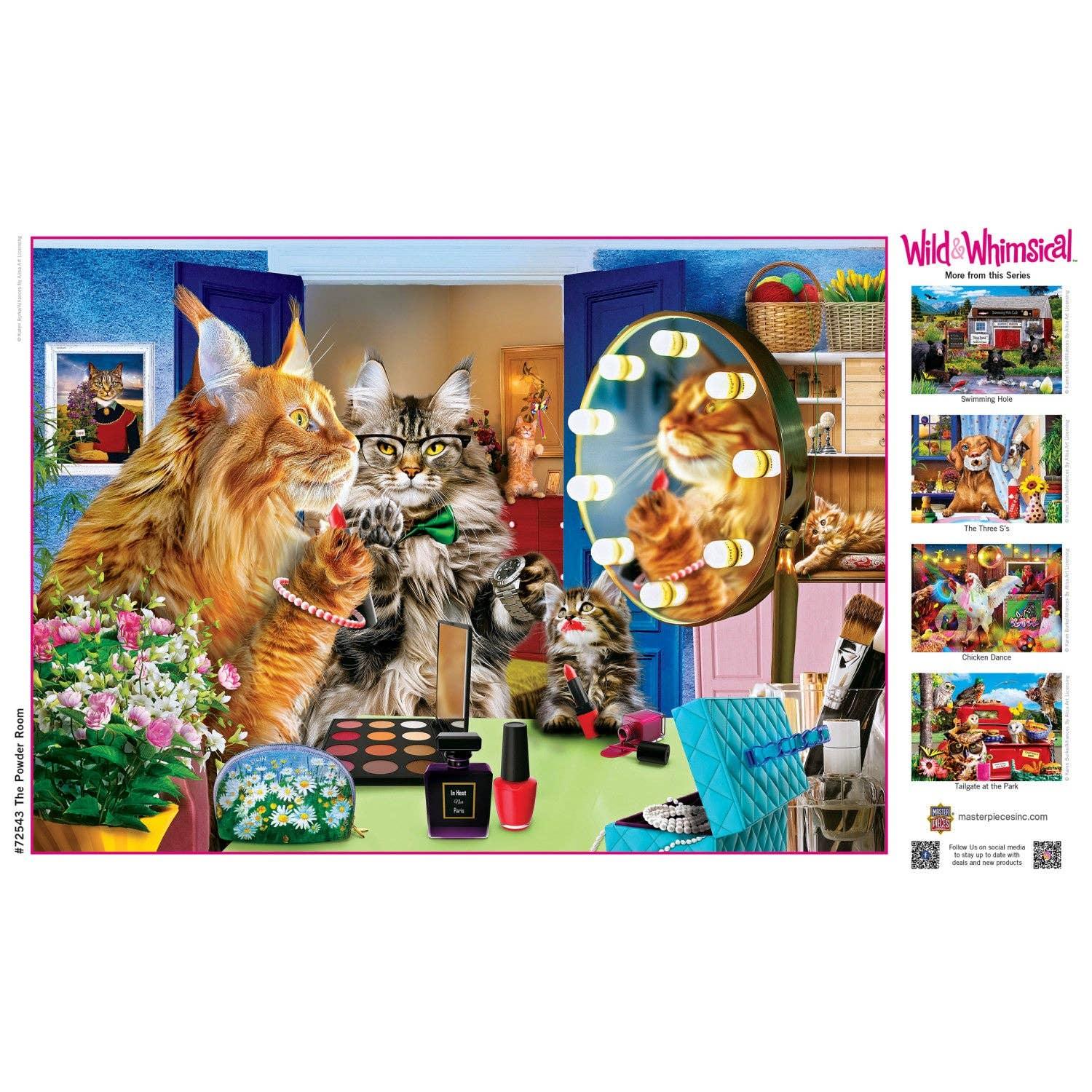 Wild & Whimsical - The Powder Room 1000 Piece Jigsaw Puzzle by Masterpieces Puzzles - BIG FRENCHIES