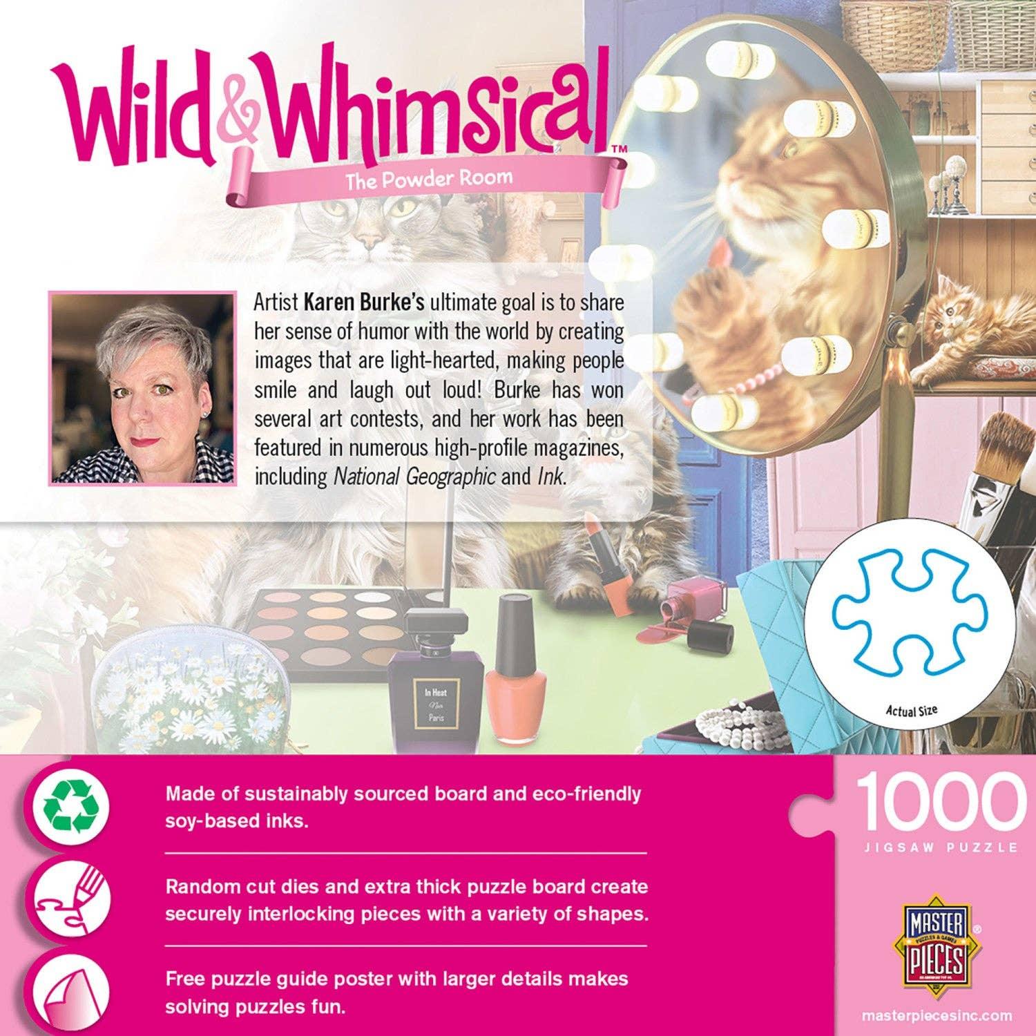 Wild & Whimsical - The Powder Room 1000 Piece Jigsaw Puzzle by Masterpieces Puzzles - BIG FRENCHIES
