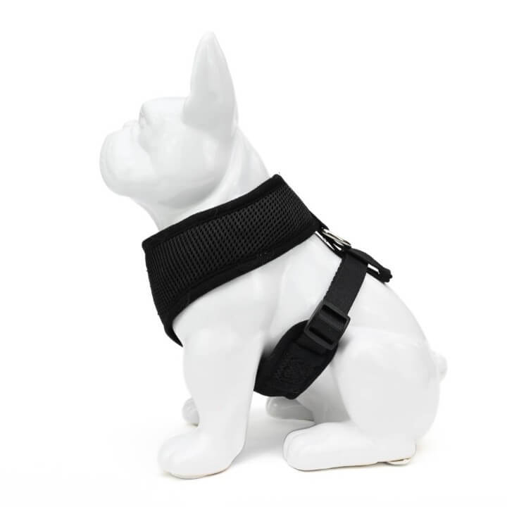 EcoBark Black Dog Harness - Over-the-Head Dog Vest Halter Dog for Small to Medium Dogs and Puppies - BIG FRENCHIES