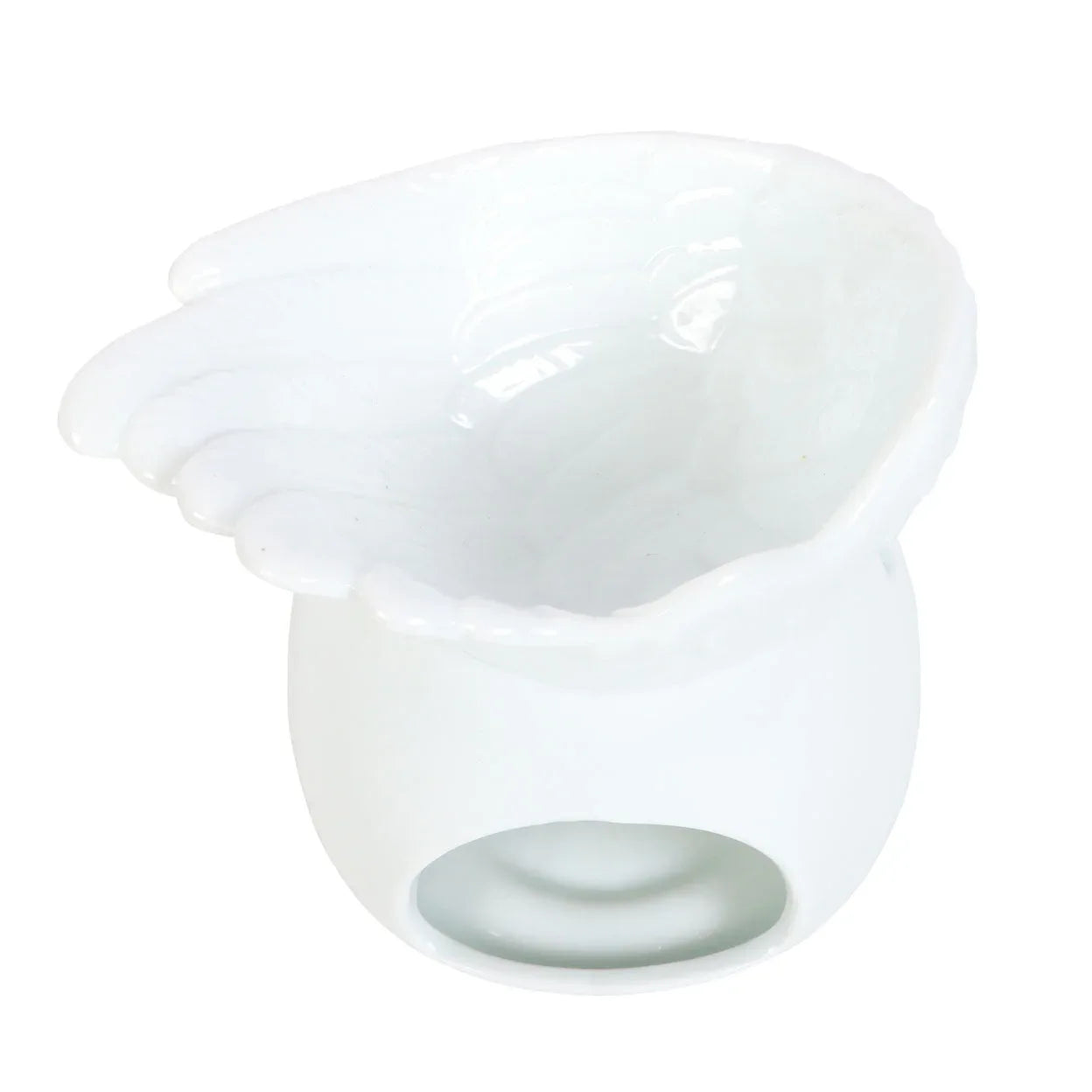 White Angel Wing Dish Oil Burner - BIG FRENCHIES