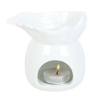 White Angel Wing Dish Oil Burner - BIG FRENCHIES
