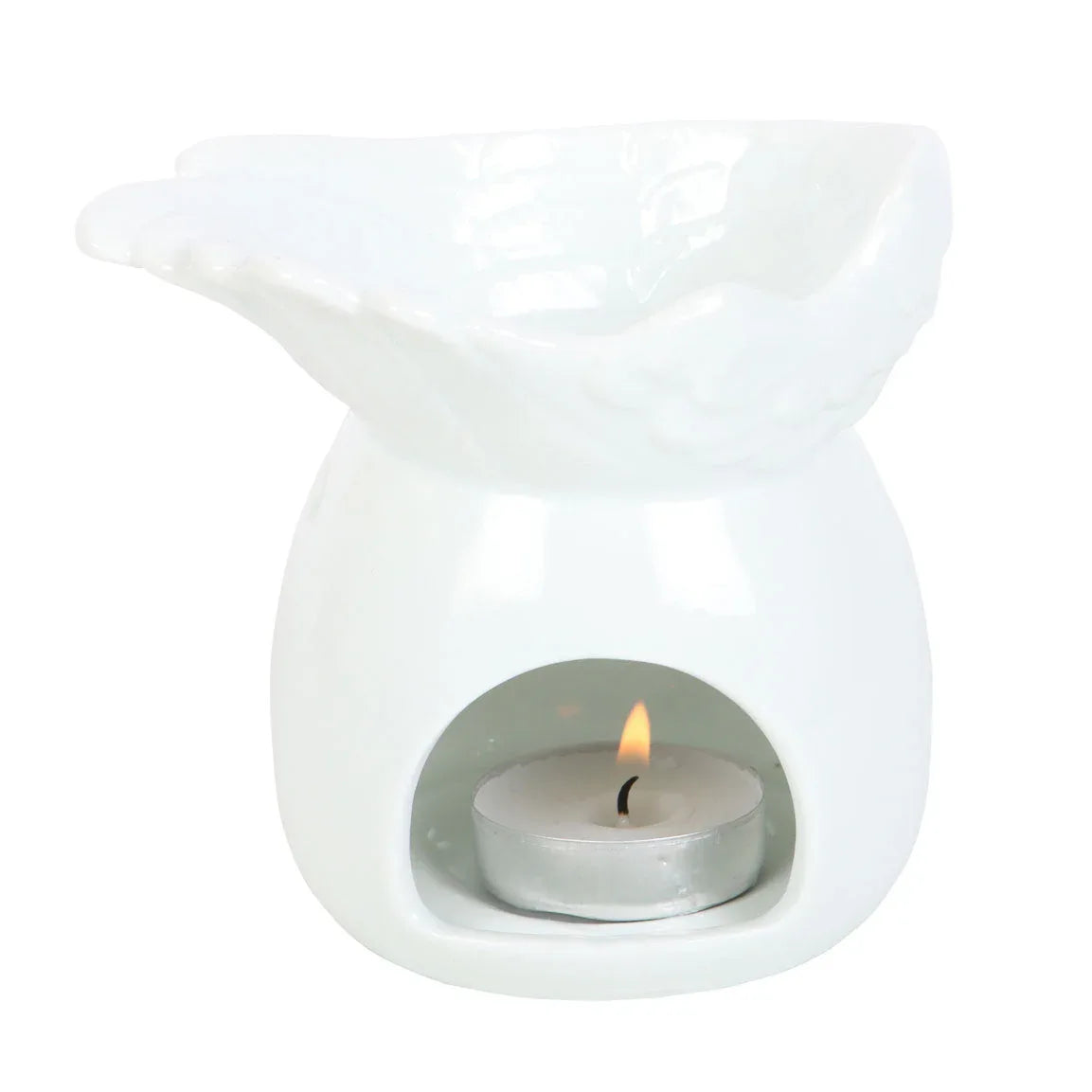 White Angel Wing Dish Oil Burner - BIG FRENCHIES