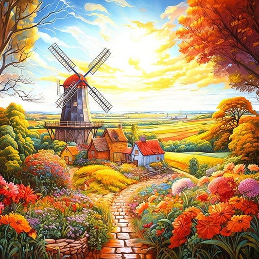 Windmill On The Farm 500 Piece Jigsaw Puzzle by Springbok Puzzles - BIG FRENCHIES