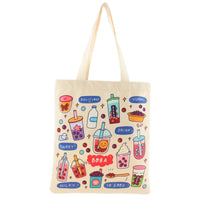Cream Boba Tote Bag – Cute Gift with Keychain & Enamel Pin - BIG FRENCHIES