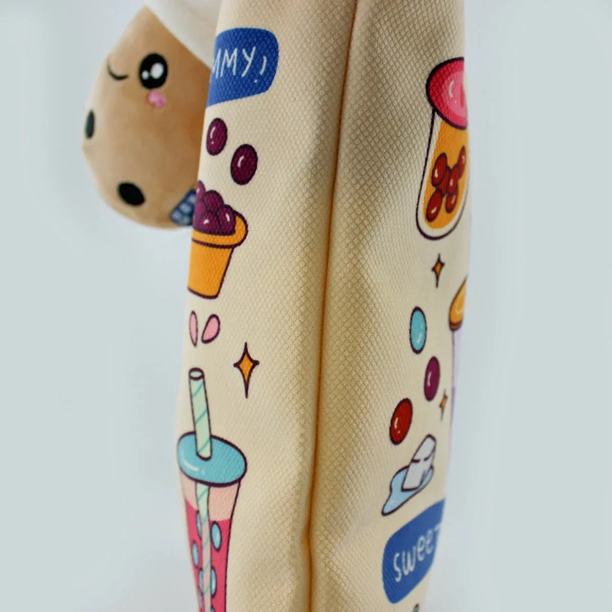 Cream Boba Tote Bag – Cute Gift with Keychain & Enamel Pin - BIG FRENCHIES