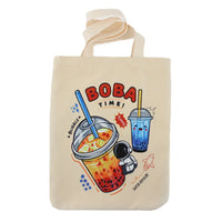 Cream Boba Tote Bag – Cute Gift with Keychain & Enamel Pin - BIG FRENCHIES