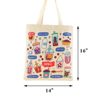Cream Boba Tote Bag – Cute Gift with Keychain & Enamel Pin - BIG FRENCHIES