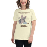 "WOMAN CANT SURVIVE ON COFFEE ALONE" TEE