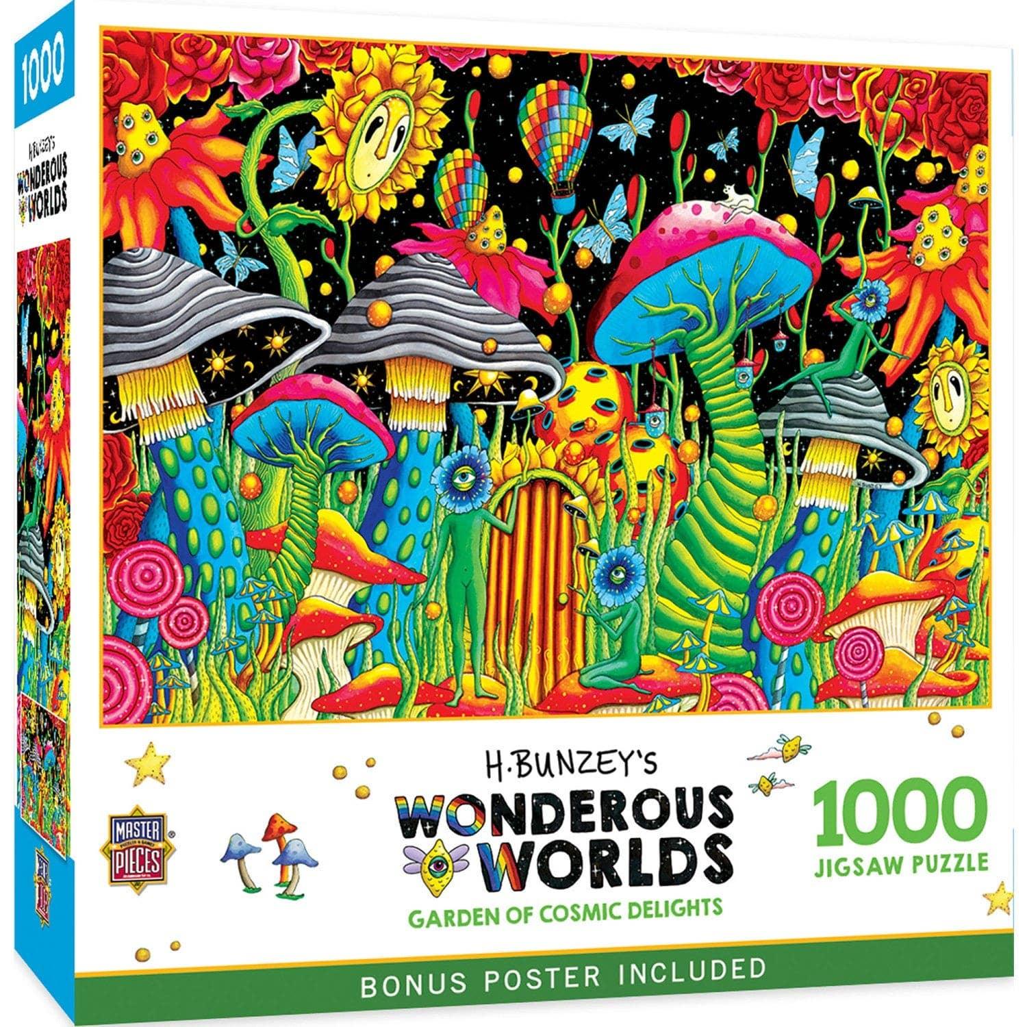 Wonderous Worlds - Garden of Cosmic Delight 1000 Piece Jigsaw Puzzle by Masterpieces Puzzles - BIG FRENCHIES