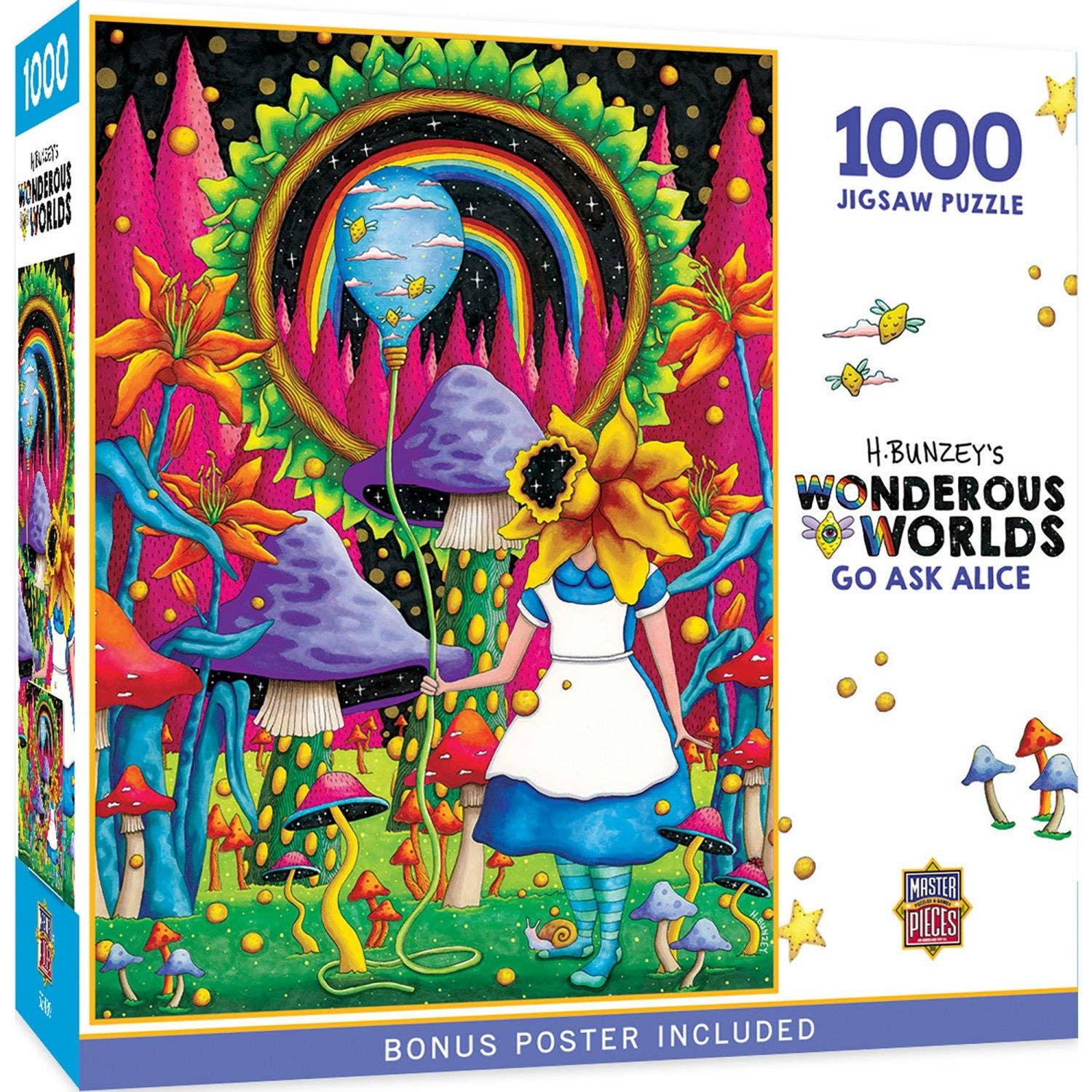 Wonderous Worlds - Go Ask Alice 1000 Piece Puzzle by Masterpieces - BIG FRENCHIES