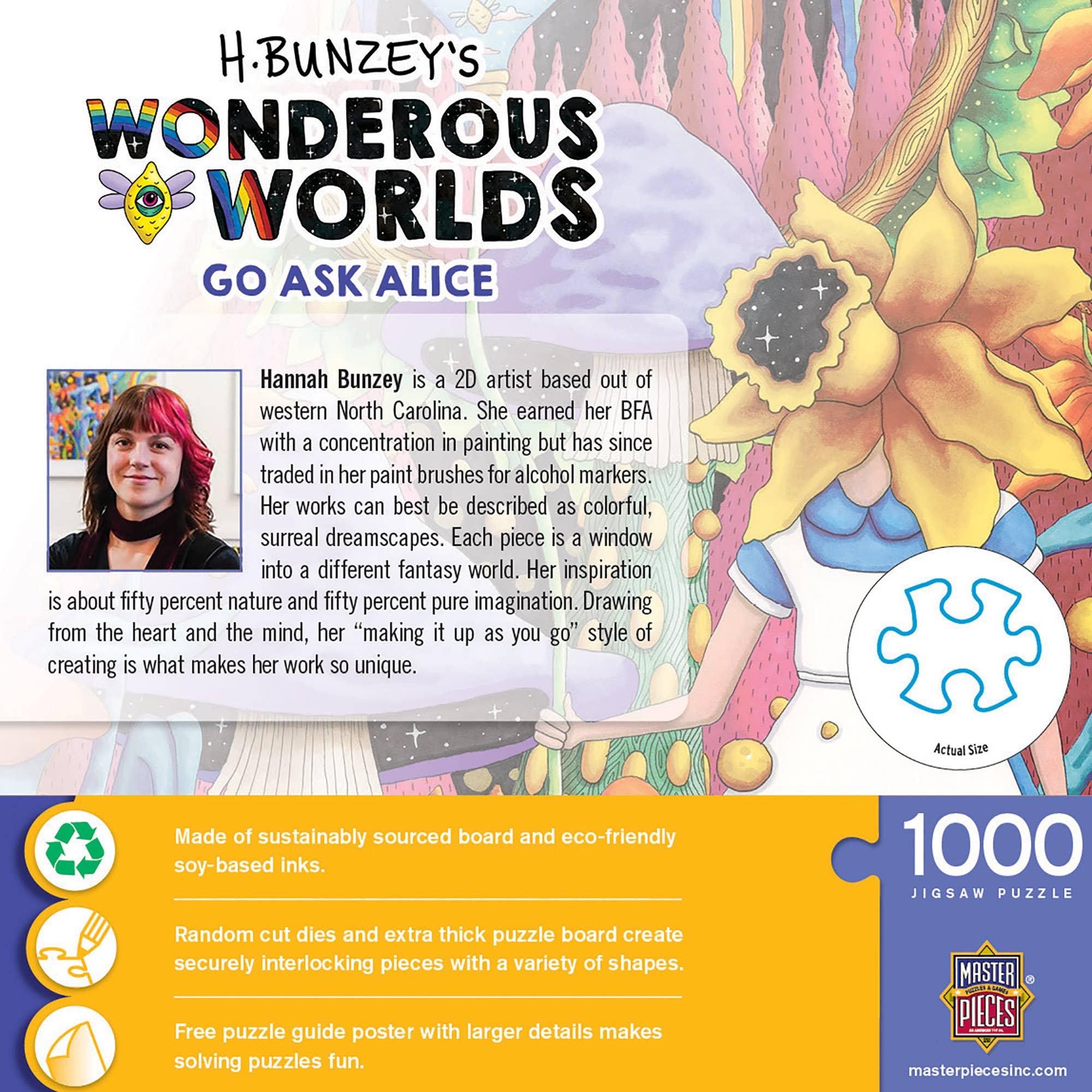 Wonderous Worlds - Go Ask Alice 1000 Piece Puzzle by Masterpieces - BIG FRENCHIES