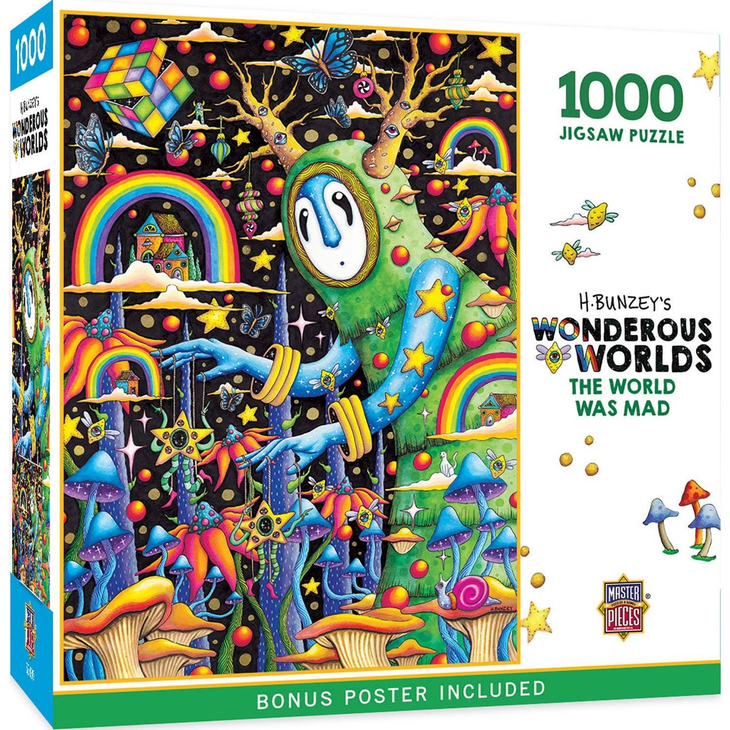 Wonderous Worlds - The World Was Mad 1000 Piece Puzzle by Masterpieces - BIG FRENCHIES
