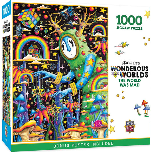 Wonderous Worlds - The World Was Mad 1000 Piece Puzzle by Masterpieces - BIG FRENCHIES