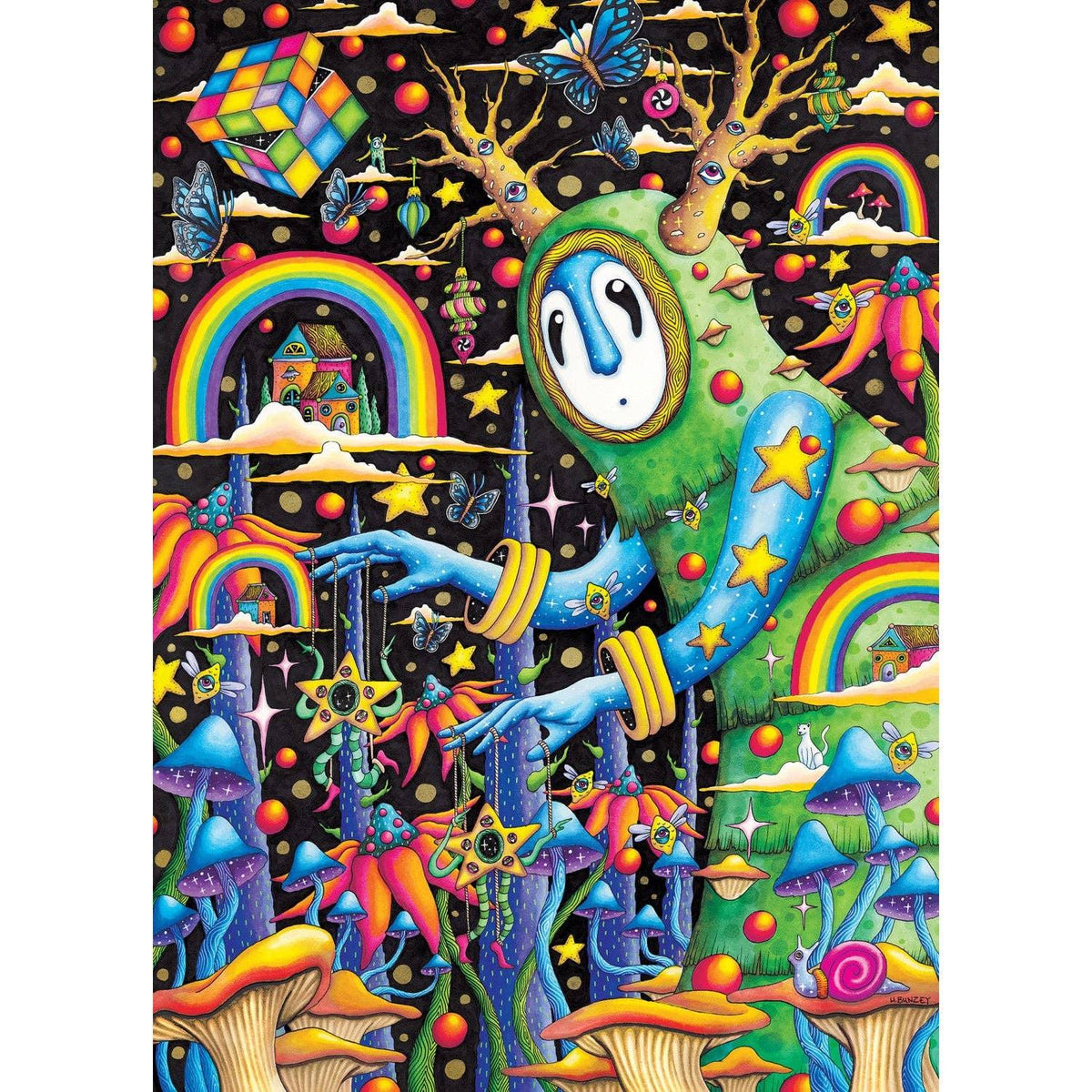 Wonderous Worlds - The World Was Mad 1000 Piece Puzzle by Masterpieces - BIG FRENCHIES