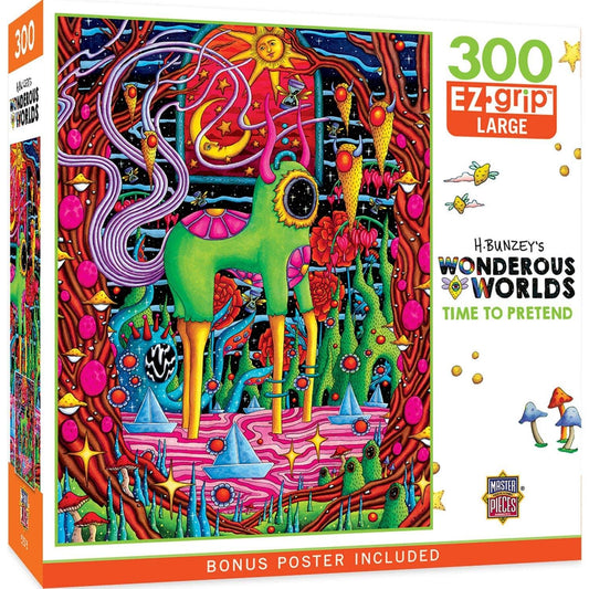 Wonderous Worlds Time to Pretend 300 Piece EZ Grip Jigsaw Puzzle by Masterpieces Puzzles - BIG FRENCHIES