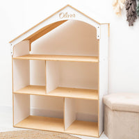 Wooden Dollhouse Bookshelf