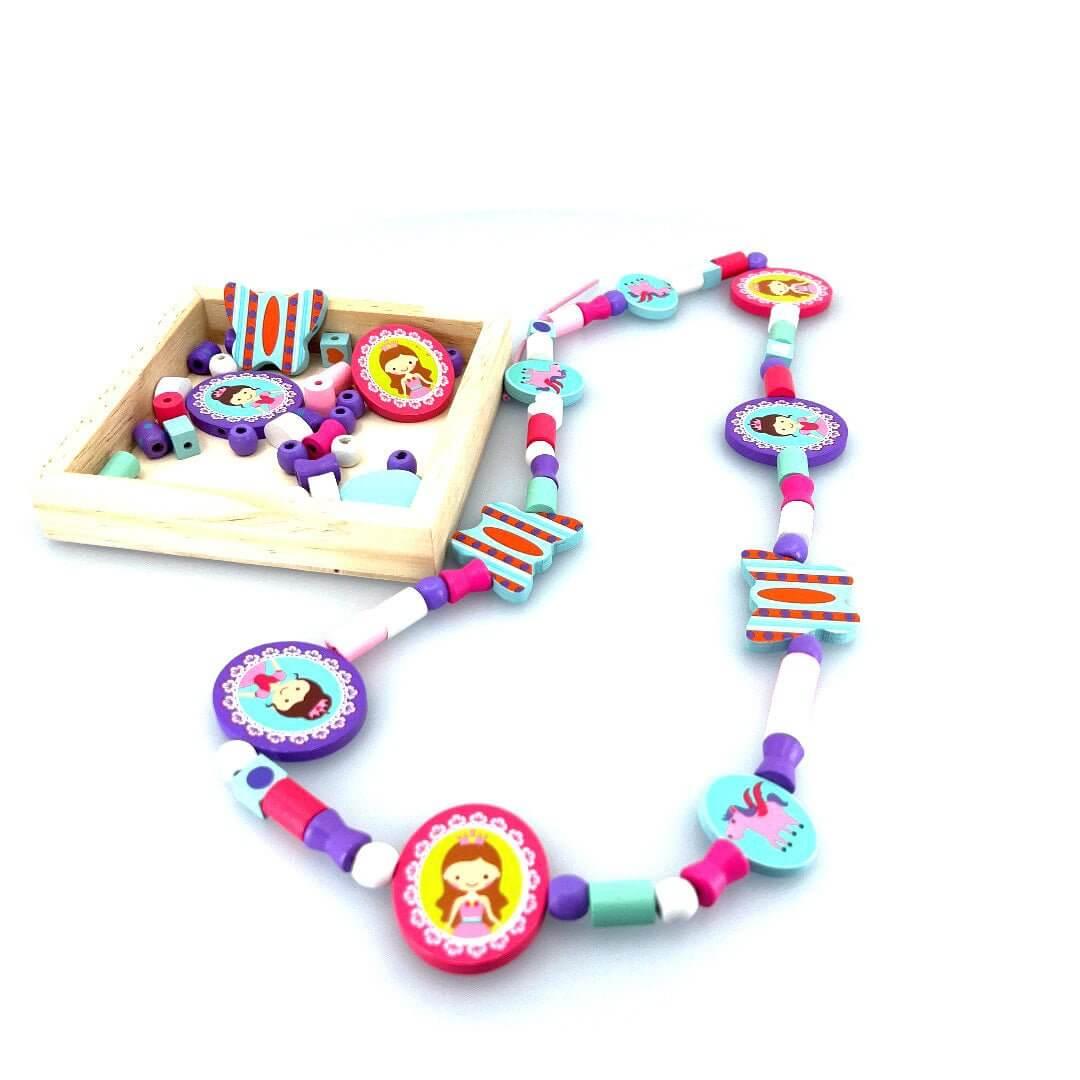Wooden Bead Princess Necklace - BIG FRENCHIES